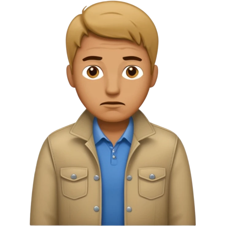 man showing empty pockets emoji