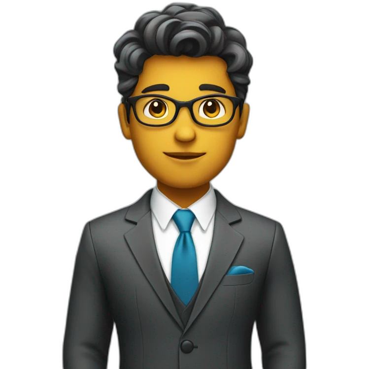 A stylish looking business boy emoji