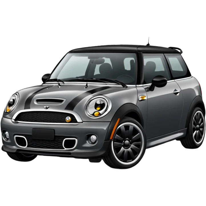 Mini cooper S emoji. Dark gray or black emoji