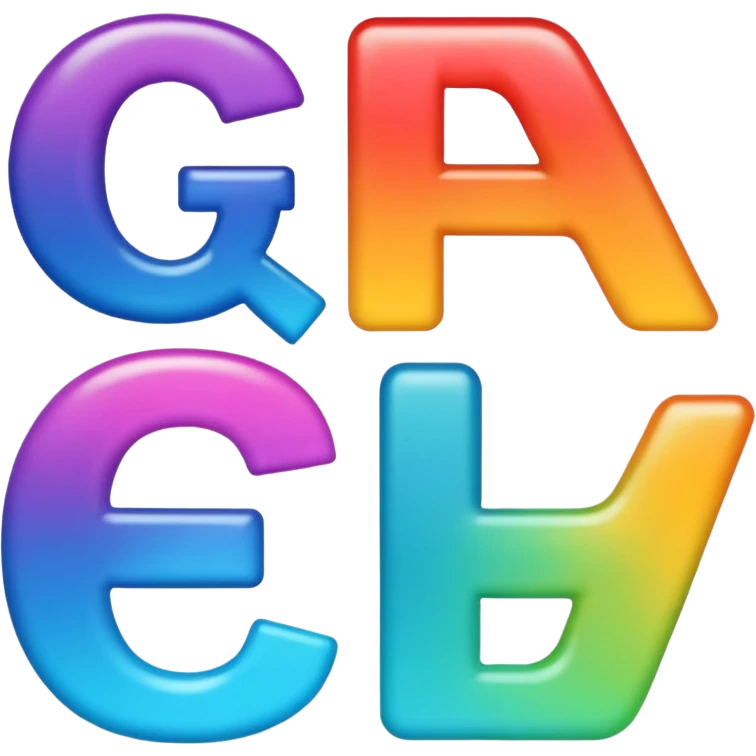 Emoji word “Metafora”, each letter as a metaphor, glossy emoji style, bright gradient, rounded vector, transparent background, PNG emoji