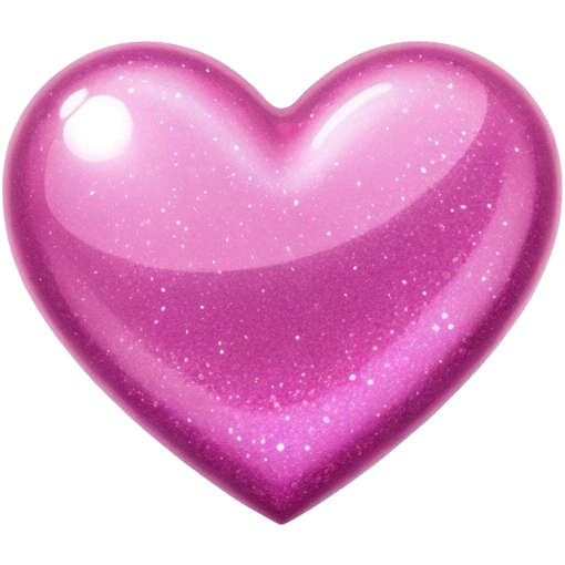 Pink heart with glitter  emoji