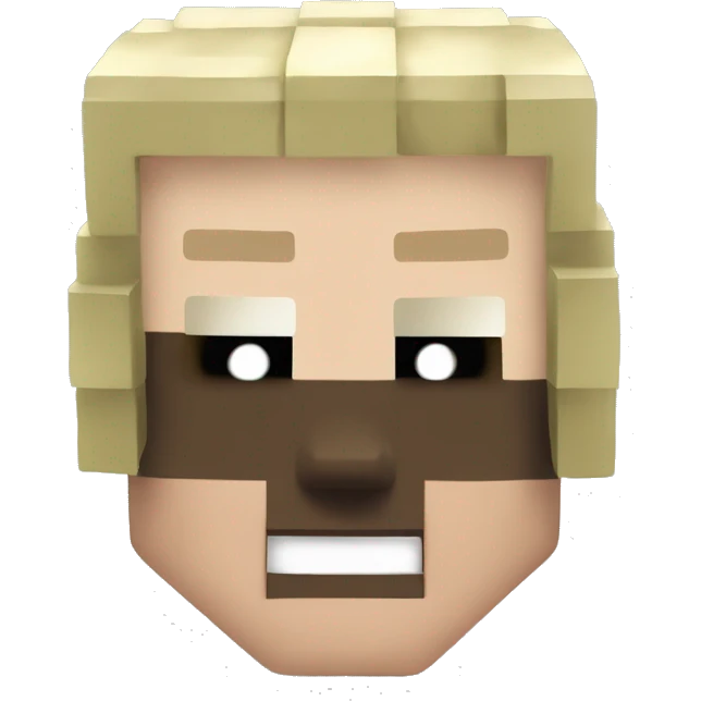 steve of minecraft whit white eyes emoji