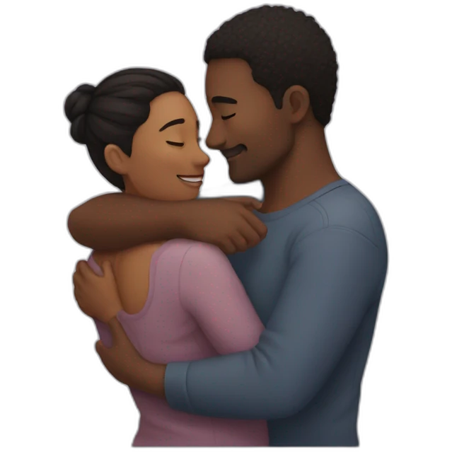 Intimate cuddle emoji