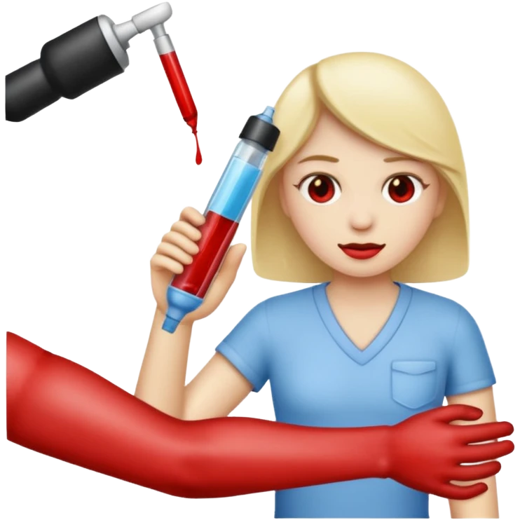 Emoji getting blood test in arm emoji