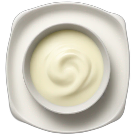white sauce in a dipping dish emoji
