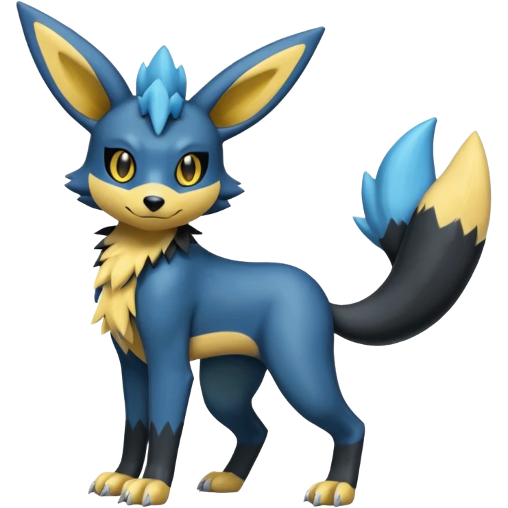 Lucario-Umbreon-Zeraora-Fakémon-hybrid-creature (full body)  emoji