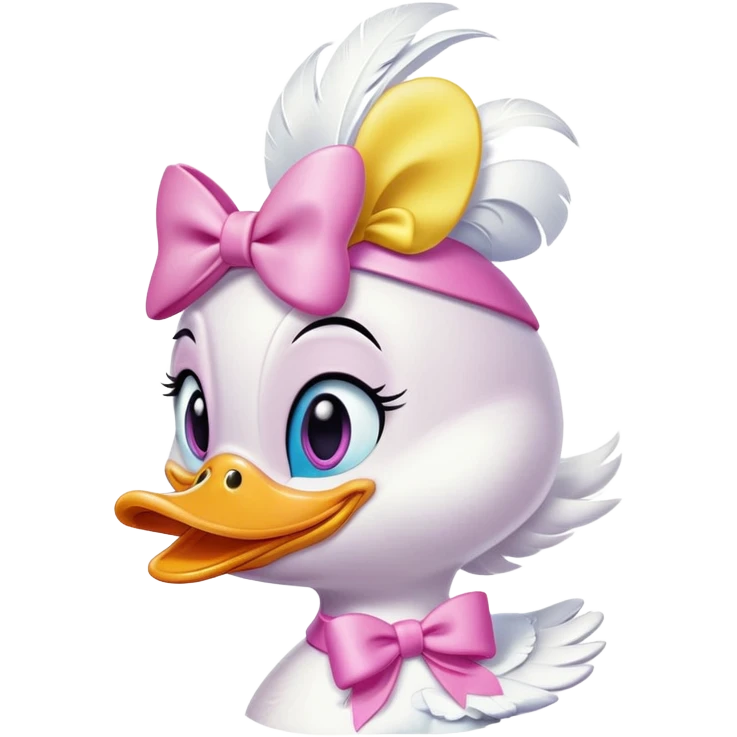 Daisy Duck from Disney winking emoji
