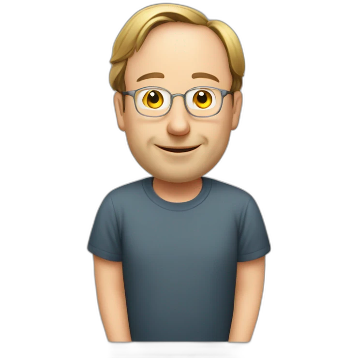 Linus torvalds with linux emoji