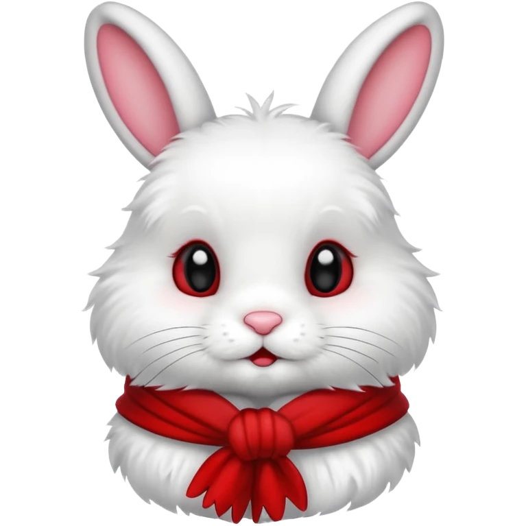 a bunny with red scarf  emoji