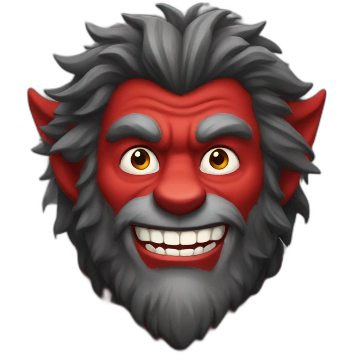 red-smiling-werewolf emoji