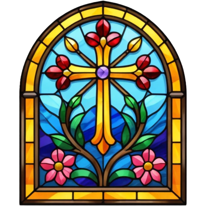 Stained glass present emoji