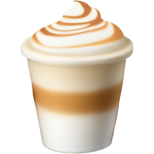 Cappuccino to go white emoji