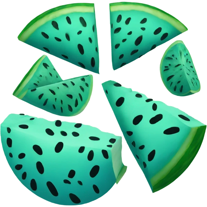 Blue watermelon emoji