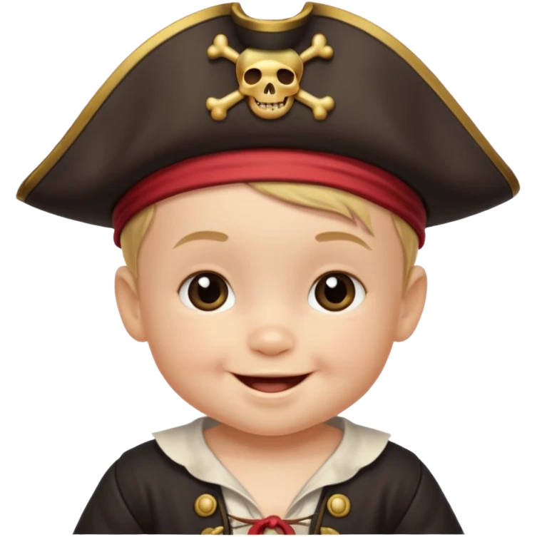 cute 1 year old pirate baby emoji