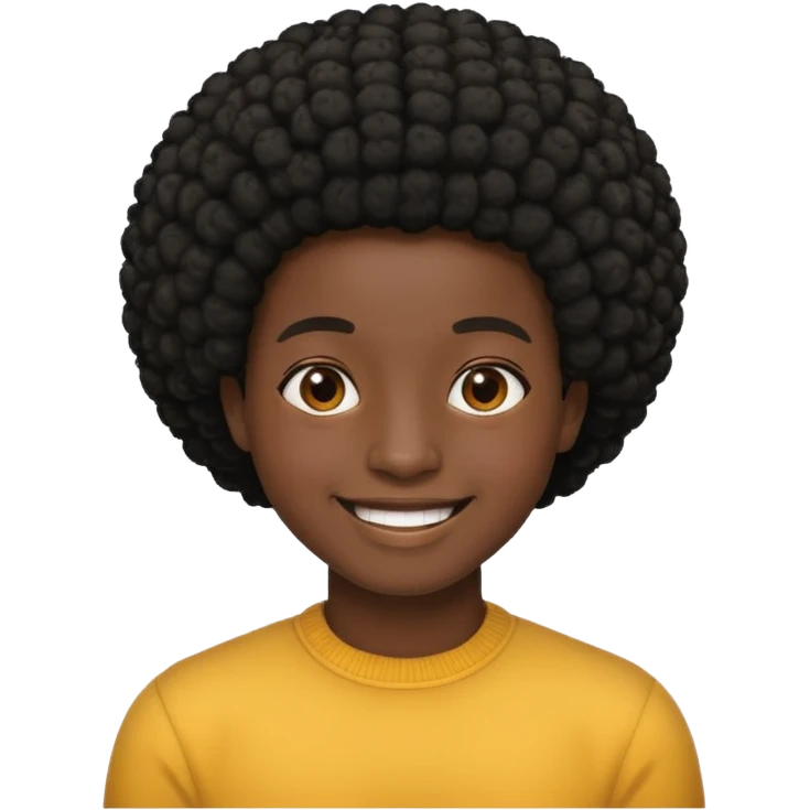 short afro emoji