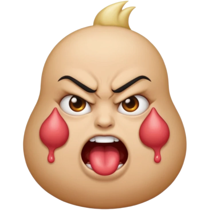 angry emoji with huge boobs and nipple piercing emoji emoji