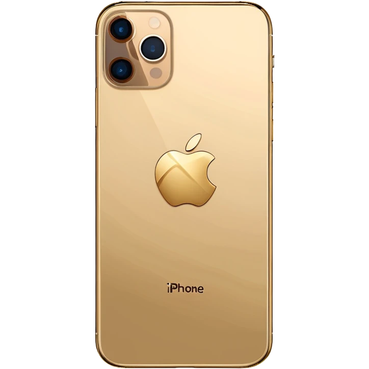 Gold iPhone 16 Pro Max, replace apple logo with cross backview emoji