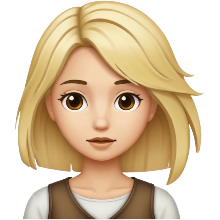 blonde girl with brown roots emoji