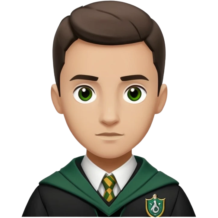 Marcus Flint in harry potter, wear hogwarts slytherin uniform emoji