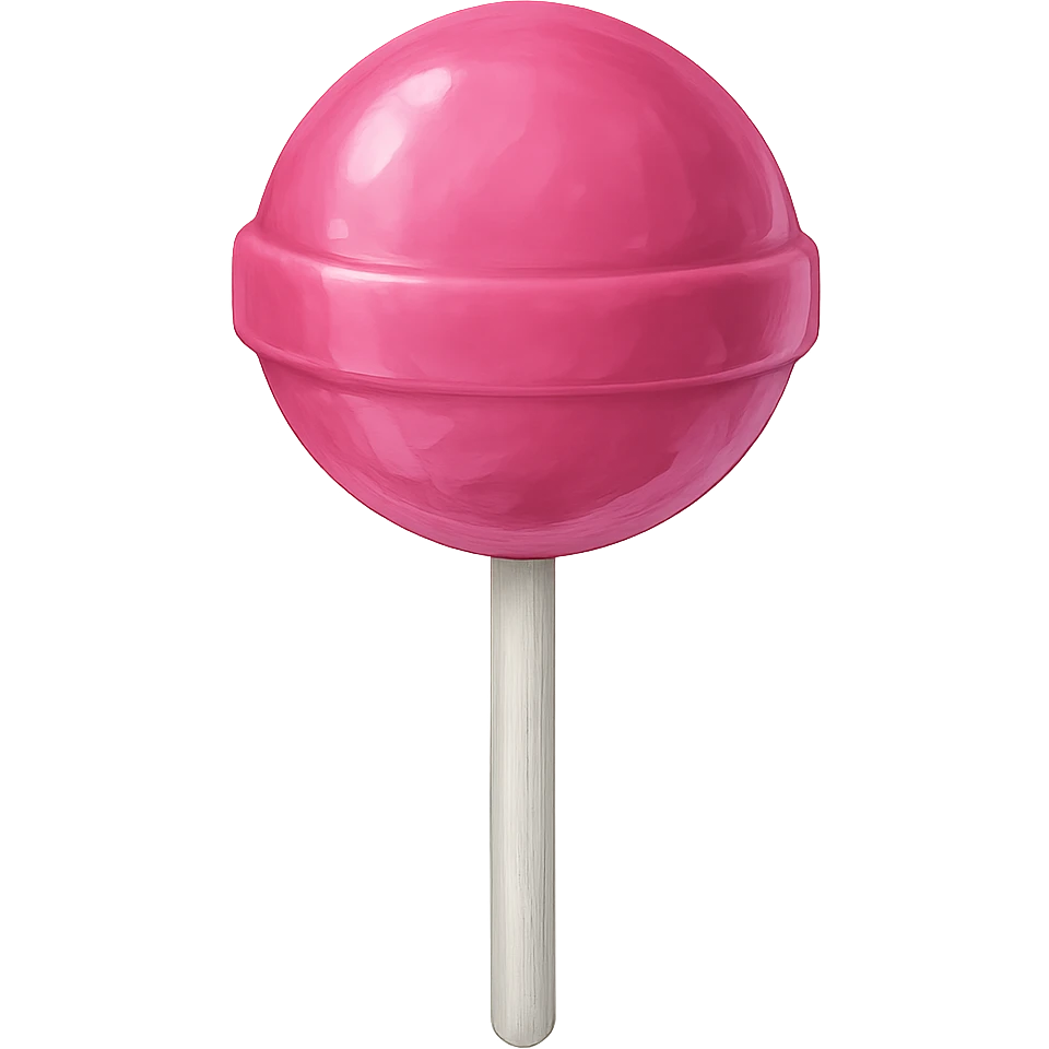 pink lollipop, digital illustration emoji