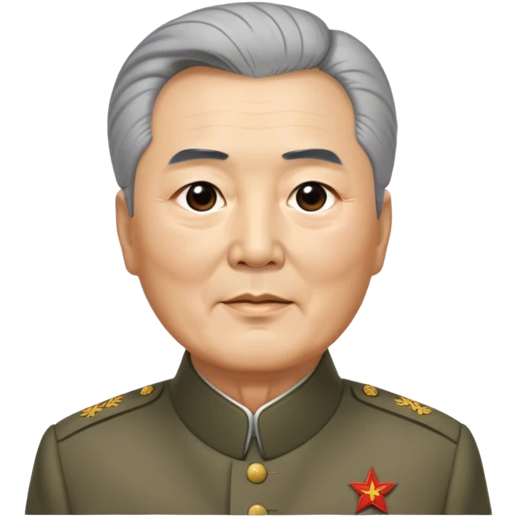 Grey haired general Kim il sung wearing mao suit emoji