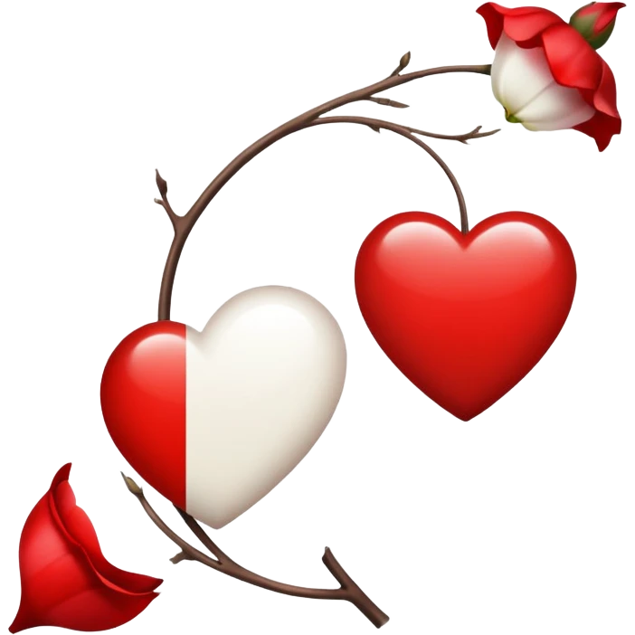 Red and white romantic vintage aesthetic  emoji