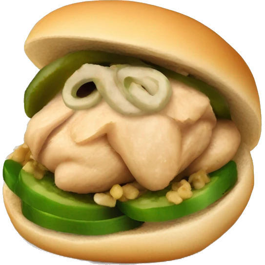 chicken shawarma with garlic sauce and pickles emoji