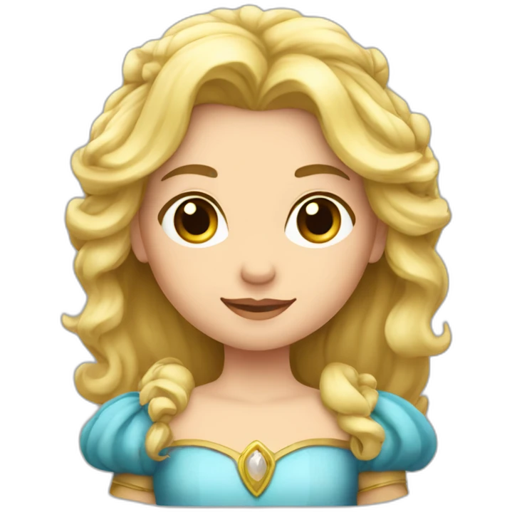 rapuncel princesa rubia con pelo súper largo emoji