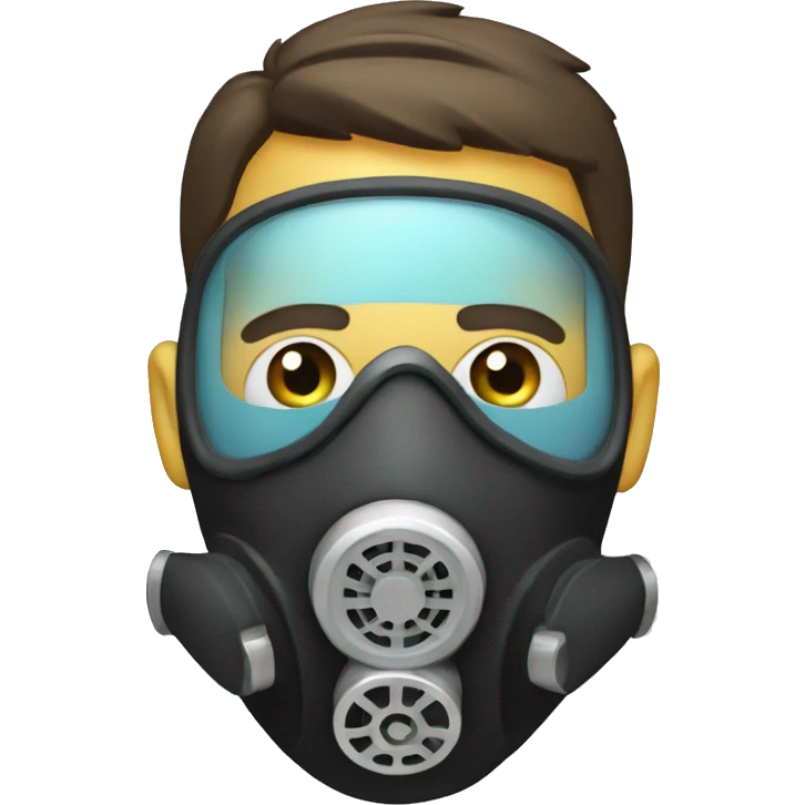 gaz mask with one central filter emoji