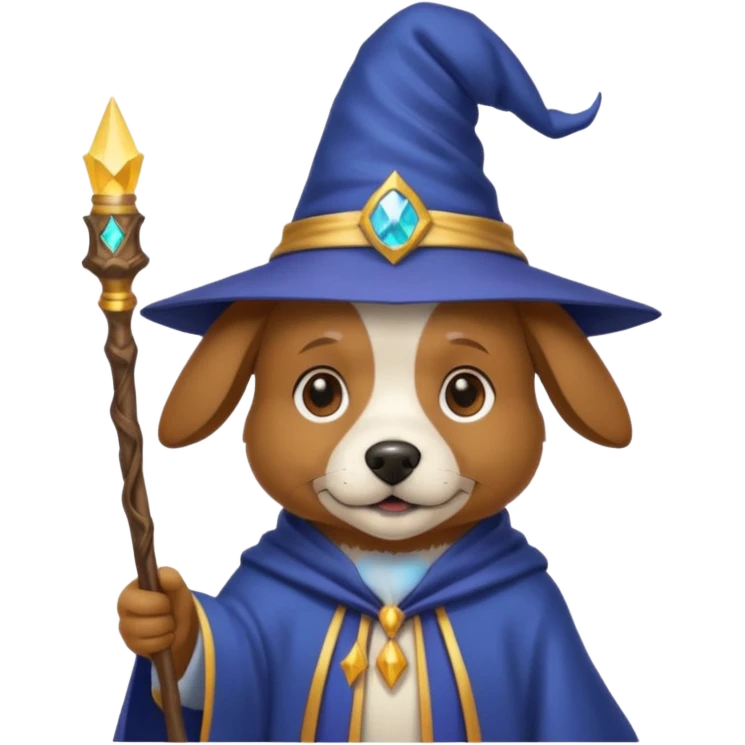 Dog wizard emoji