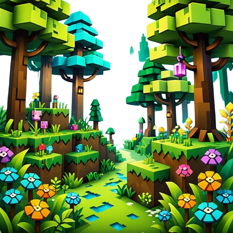 minecraft tematikos magic forest emoji
