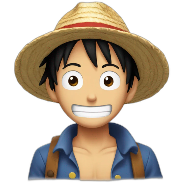 Luffy qui fait salut  emoji