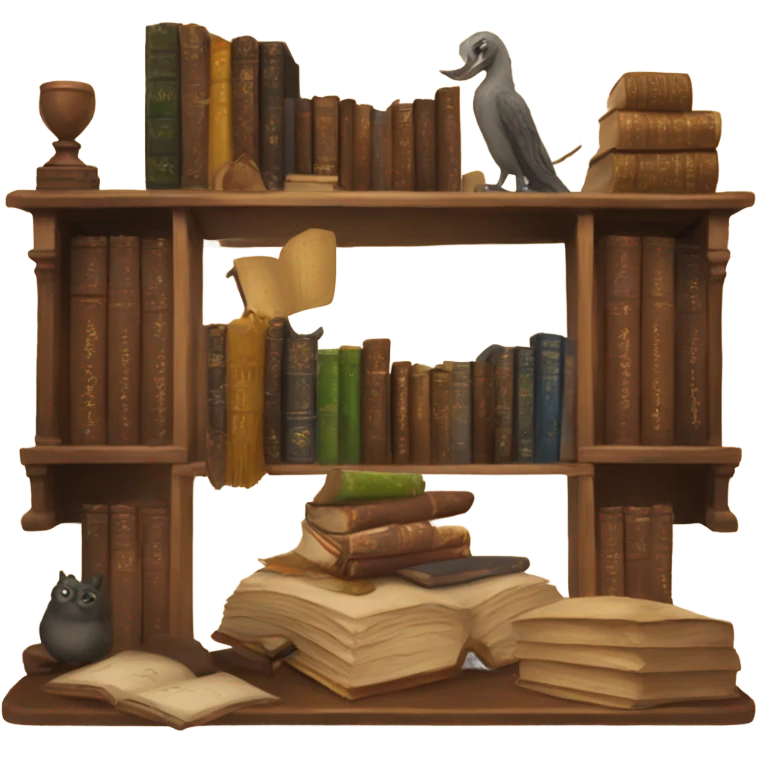 hogwarts library aesthetic study emoji