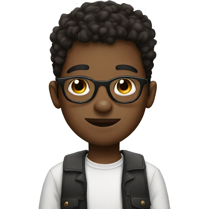boy with glasses and mole and a septum piercing emoji