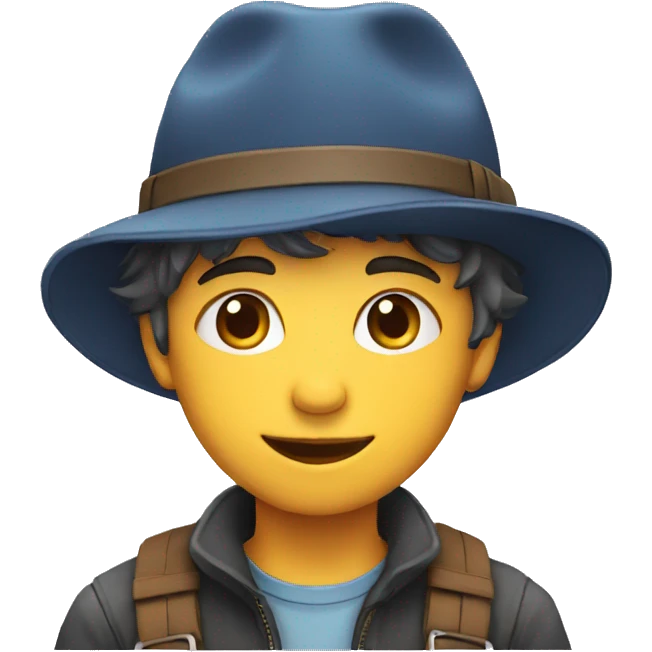 Cute boy with hat  emoji