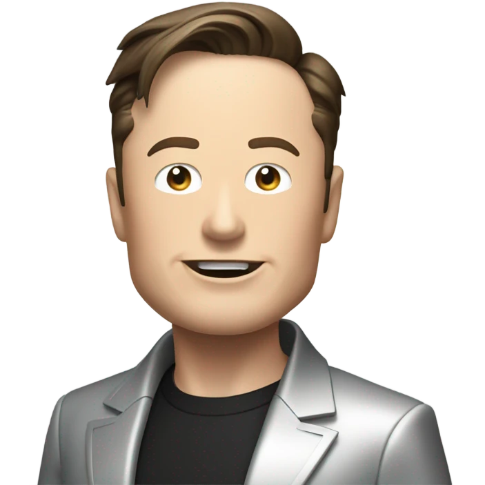 elon musk have silver play button emoji