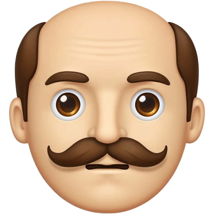 brown bushy moutache emoji