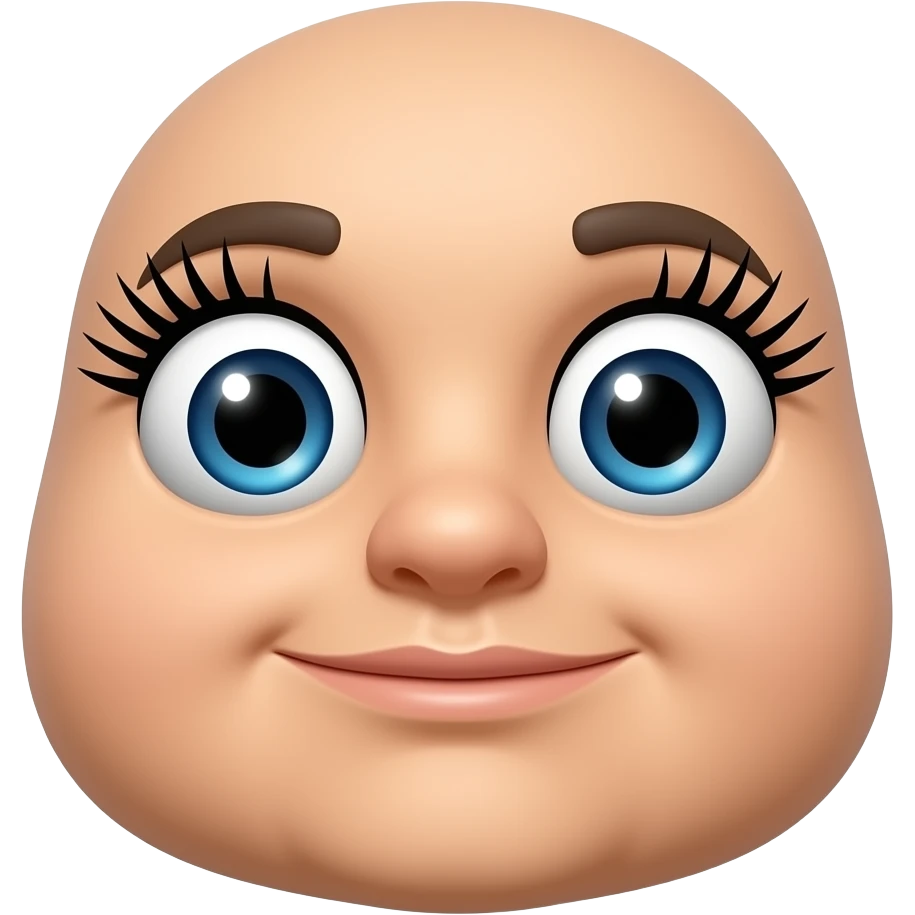 dick with eyes and eyelashes emoji