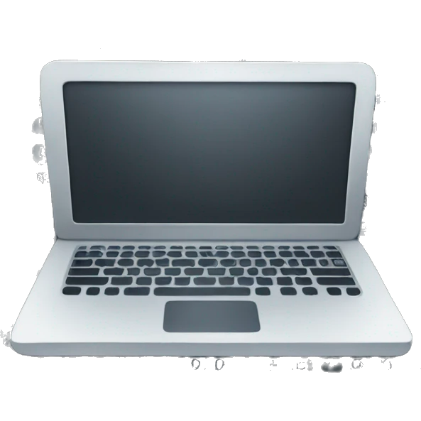 laptop with binary code emoji