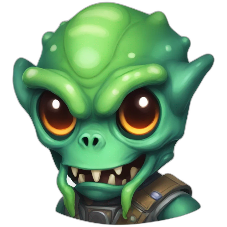 alien monster futuristic roguelike rpg style inspired by hearthstone emoji