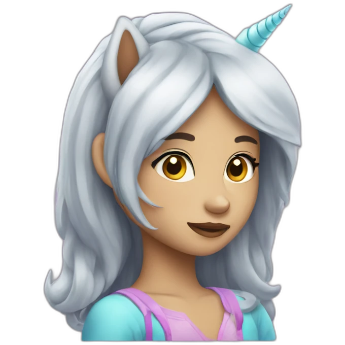 Licorne girl emoji