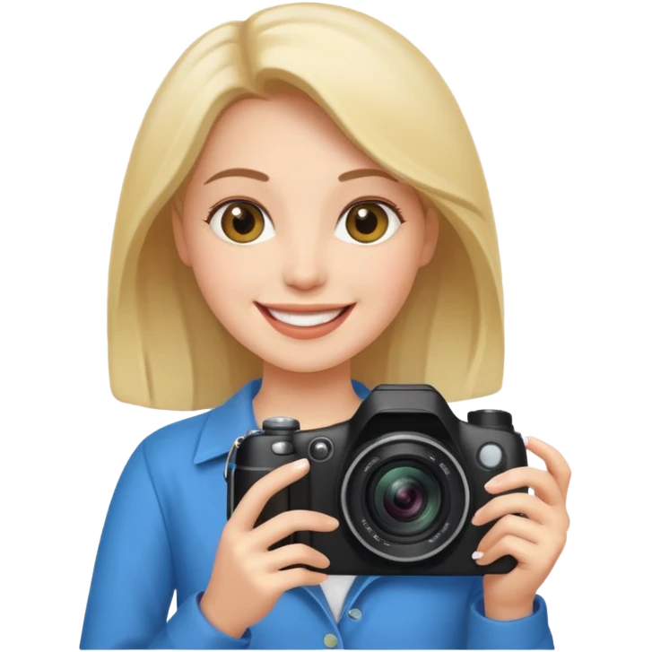women with digicam emoji
