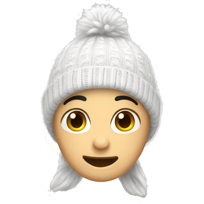 white winter beanie emoji