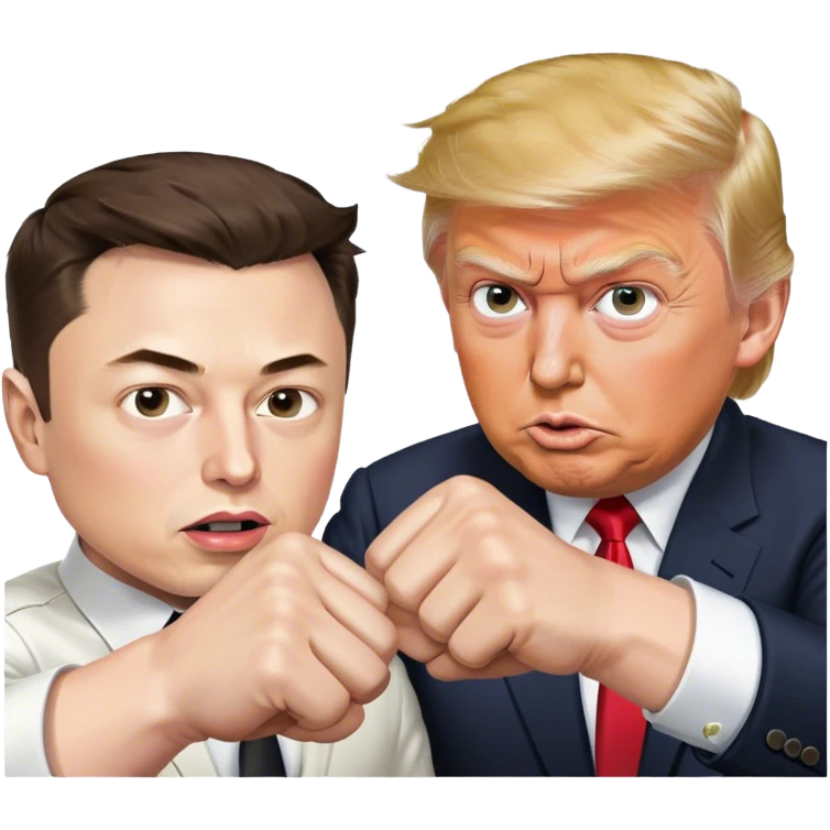 elon musk punching trump emoji