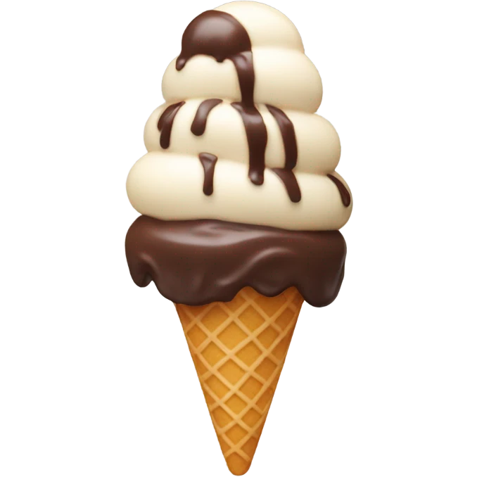 ice cream topped with chocolate emoji
