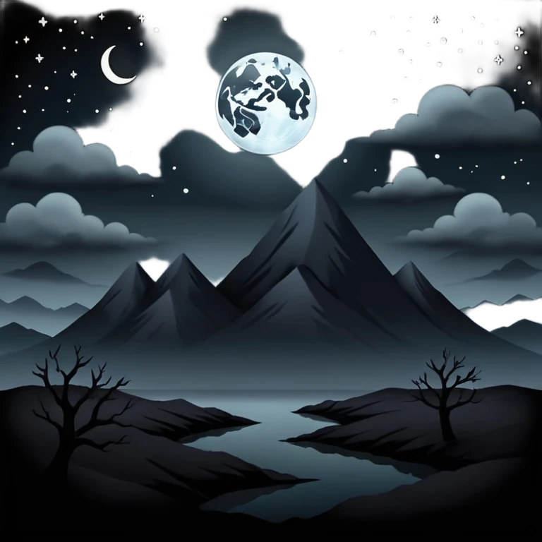 dark and eerie scene, the entire world covered in darkness. The sky is deep black with no stars or light, no moon, no glow just total void and silence. The atmosphere feels ominous and unsettling, as if darkness has swallowed everything. No characters, no visible light sources emoji