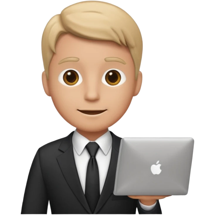 a Computer that is Dressed as a Sales guy emoji