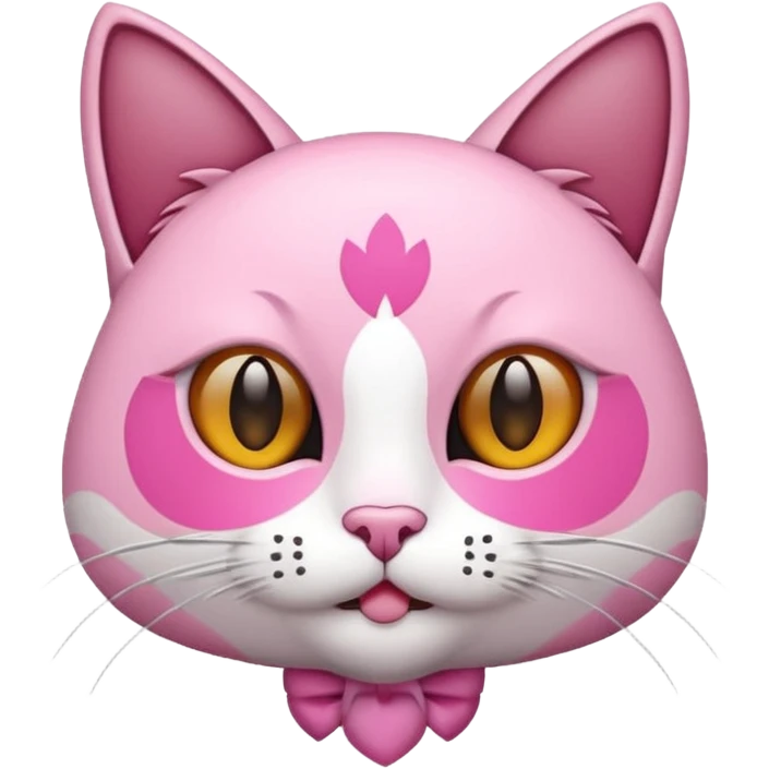 Pembe bir kedi kuyruğu İnce emoji
