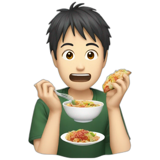 Yuji Itadori eating emoji