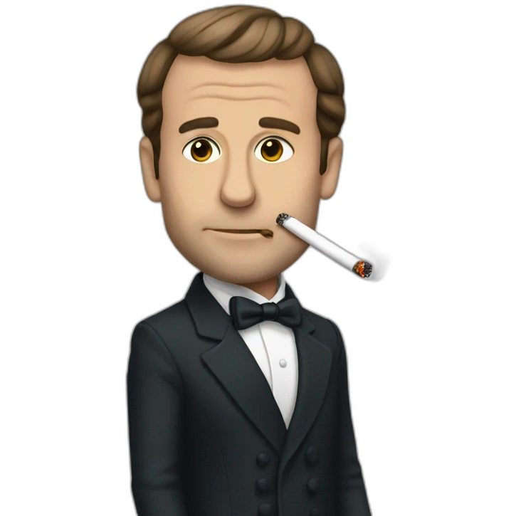 Macron who smokes emoji